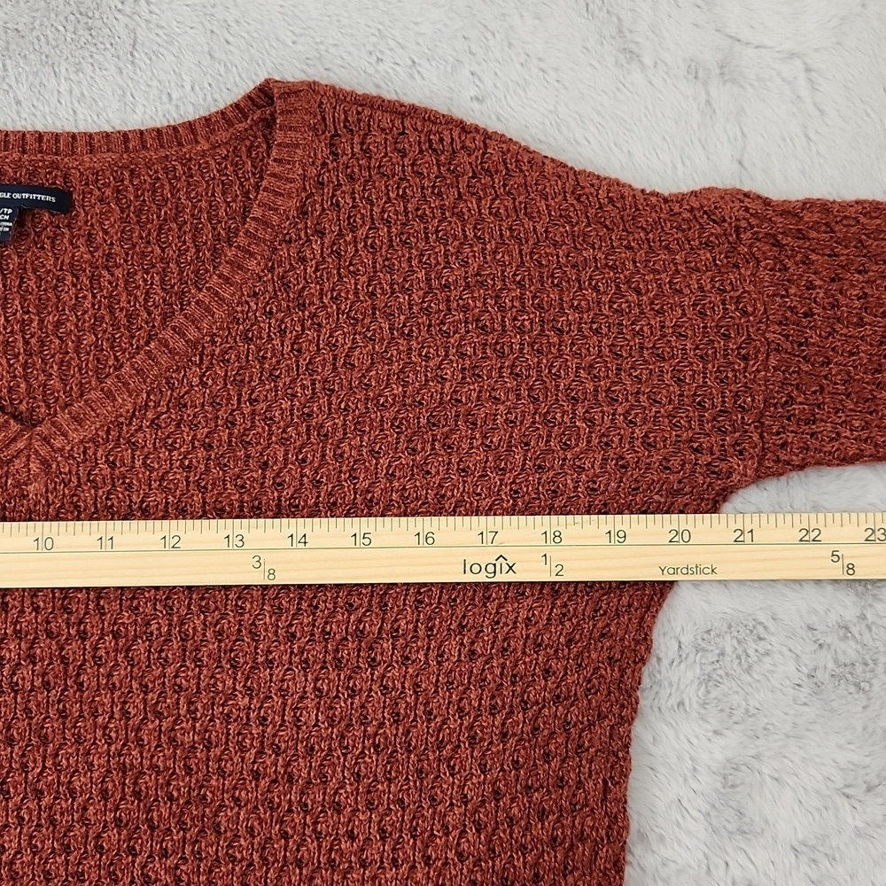 American Eagle Outfitters rust colored v neck sweater size XS - Picture 8 of 12